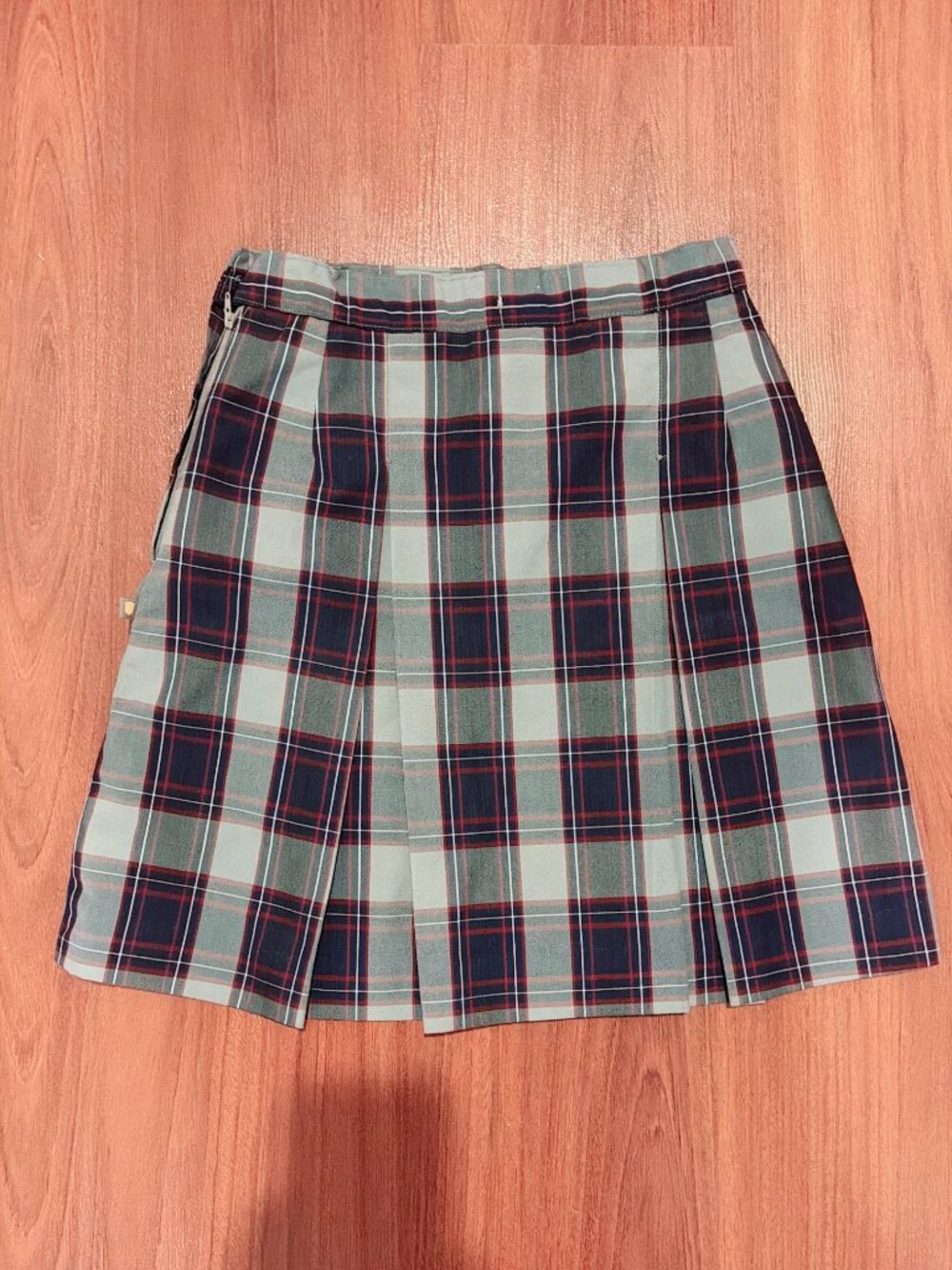 Dennis Uniform Girls Pleated Plaid School Uniform Skirt Size G12 Navy